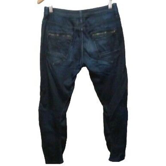 G Star Original Raw ARC 3D Dark Wash Skinny Mens Jeans 26×30 Zipper Pockets - Picture 3 of 6